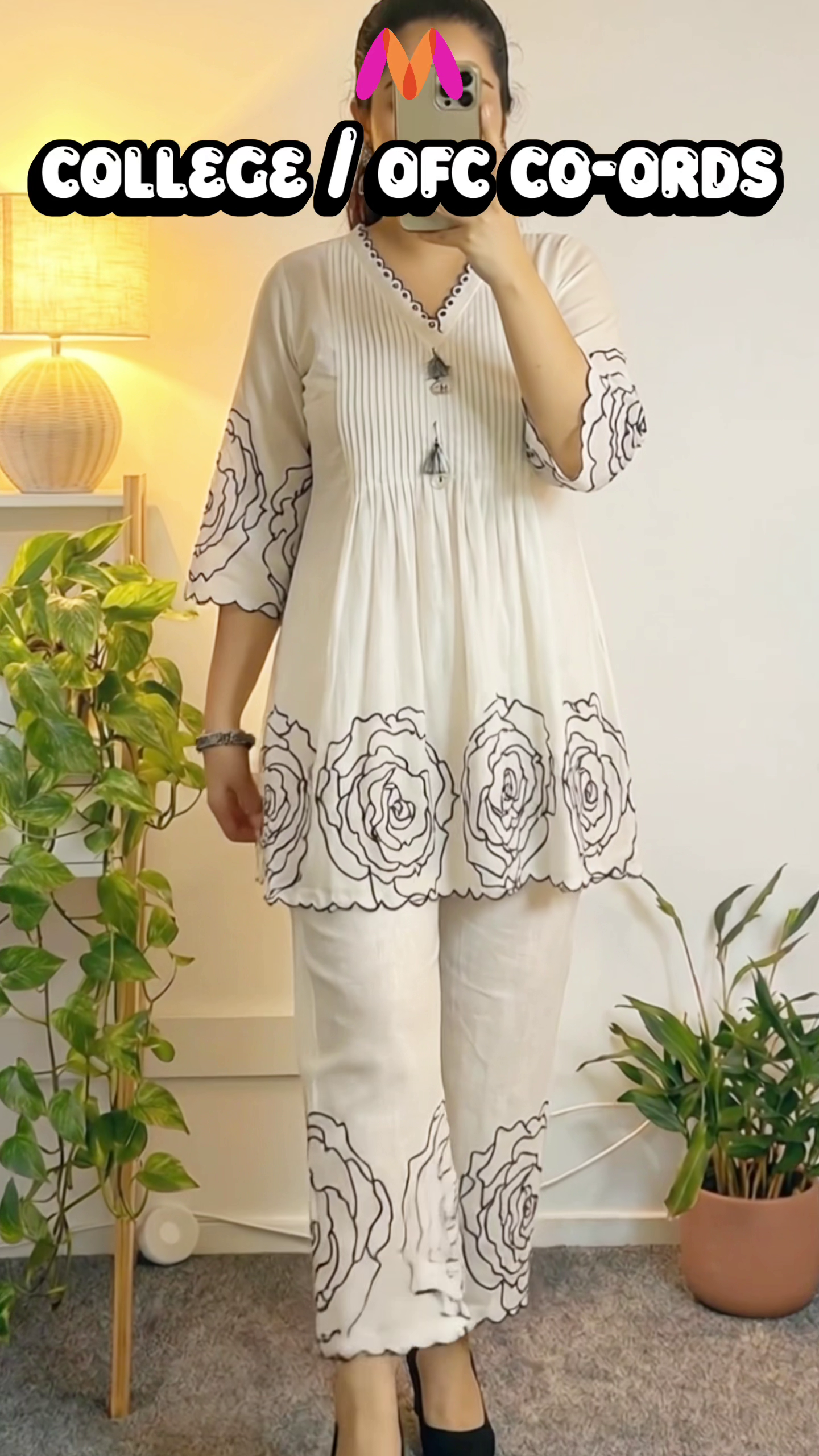 💚 Elegant Embroidered Co-Ord Set for Women | Stylish Ethnic Shirt & Pant Set 💚